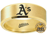 Oakland A's Ring | Brushed Gold | Customizable