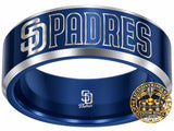San Diego Padres Ring | Blue & Silver | Wedding Band