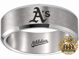 Oakland A's Ring | Brushed Silver | Customizable