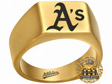 Oakland A's Ring | Gold Signet Ring | Customizable