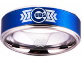 Chicago Cubs Ring Blue & Silver Wedding Ring Sizes 5 - 15 #chicago #cubs