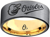 Baltimore Orioles Ring Orioles Silver & Gold Wedding Ring Sizes 4 - 14 #orioles