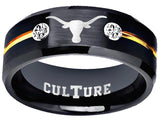Texas Longhorns Ring | Black & Gold CZ | UT Culture RIng