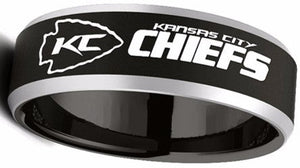 Kansas City Chiefs Ring 8mm Black Tungsten Ring #chiefs