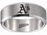 Oakland A's Ring | Brushed Silver | Customizable