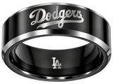 LA Dodgers Ring | Black & Silver | Customizable