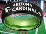 Arizona Cardinals Ring Black & Green Wedding Band | Sizes 6 - 13 #arizonacardinals #nfl