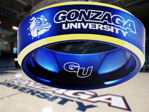 Gonzaga Bulldogs Ring Blue & Gold Wedding Ring Sizes 6 - 13 #gonzaga #bulldogs