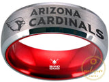 Arizona Cardinals Ring Silver & Red Wedding Band | Sizes 6 - 13 #arizonacardinals #nfl