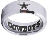 Dallas Cowboys Ring Silver Ring 8mm Tungsten Ring #cowboys