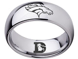 Denver Broncos Ring Silver Ring 8mm Tungsten #broncos #nfl