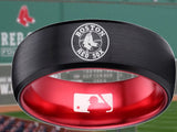 Boston Red Sox Ring Red Sox Wedding Ring Black & Red Sizes 6 - 13