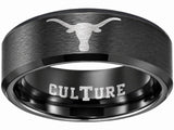 Texas Longhorns Ring | Matte Black | UT Culture RIng