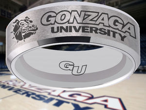 Gonzaga Bulldogs Ring Silver Wedding Ring Sizes 6 - 13 #gonzaga #bulldogs