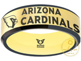 Arizona Cardinals Ring Gold & Black Wedding Band | Sizes 6 - 13 #arizonacardinals #nfl