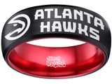 Atlanta Hawks Ring Black & Red Wedding Ring Sizes 6-13 #atlanta #hawks