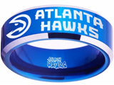 Atlanta Hawks Ring Blue & Silver Wedding Ring Sizes 4-17 #atlanta #hawks