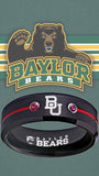 Baylor Bears Ring Black & Red CZ Wedding Band | Sizes 6-13 #bu #baylor #bears