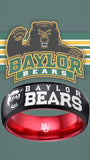 Baylor Bears Ring Black & Red Wedding Band | Sizes 6-13 #bu #baylor #bears