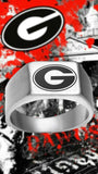 Georgia Bulldogs Ring | Silver | Sizes 8 - 12 | Customizable - Vyben Designs