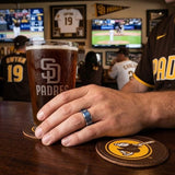San Diego Padres Ring | Blue & Silver | Wedding Band