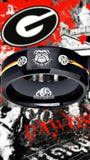 Georgia Bulldogs Ring | Black & Gold Wedding Band | Sizes 6 - 13 | FREE Shipping