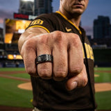 San Diego Padres Ring | Black & Silver | Wedding Band