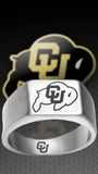 Colorado Buffaloes Ring Silver Titanium Ring | Sizes 8-12 #buffs #ncaa