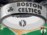 Boston Celtics Ring Clover Silver & Black Wedding Ring Sizes 6 - 13 #celtics #nba