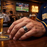 San Diego Padres Ring | Black & Silver | Wedding Band