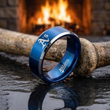 Oakland A's Ring | Blue & Silver | Customizable