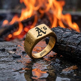 Oakland A's Ring | Gold Signet Ring | Customizable
