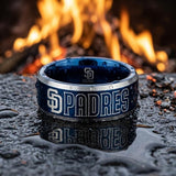 San Diego Padres Ring | Blue & Silver | Wedding Band