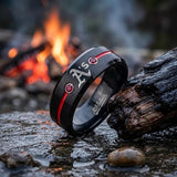 Oakland A's Ring | Black & Red CZ | Customizable