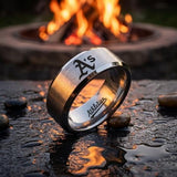Oakland A's Ring | Brushed Silver | Customizable