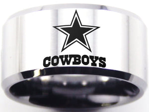 Dallas Cowboys Ring 11mm Silver Ring NFL Football #dallas #cowboys #nfl