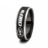 Kansas City Chiefs Ring 8mm Black Tungsten Ring #chiefs