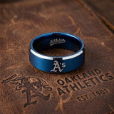 Oakland A's Ring | Blue & Silver | Customizable