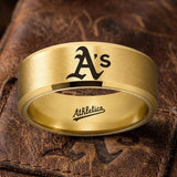 Oakland A's Ring | Brushed Gold | Customizable