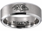 Baltimore Ravens Ring | Silver Wedding Band