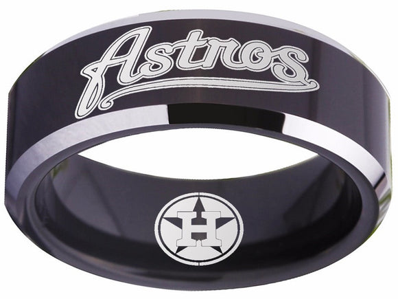 Houston Astros Ring Black Ring 8mm Tungsten Ring #mlb #astros