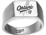 Shohei Ohtani LA Dodgers Silver Titanium Ring - Sizes 8 - 12 Dodgers - Vyben Designs