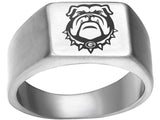 Georgia Bulldogs Ring | Silver Titanium | Sizes 8-12 | FREE Shipping