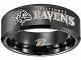 Baltimore Ravens Ring | Black Wedding Band