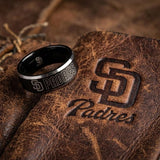 San Diego Padres Ring | Black & Silver | Wedding Band