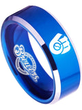 Milwaukee Brewers Ring blue ring 8mm Tungsten Ring #mlb #brewers