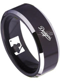 LA Dodgers Ring Black Ring 8mm Tungsten Ring #mlb #dodgers