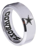 Dallas Cowboys Ring Silver Ring 8mm Tungsten Ring #cowboys