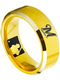 Milwaukee Brewers Ring Gold Ring 8mm Tungsten Ring #mlb #brewers