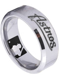 Houston Astros Ring Silver Ring 8mm Tungsten Ring #mlb #astros